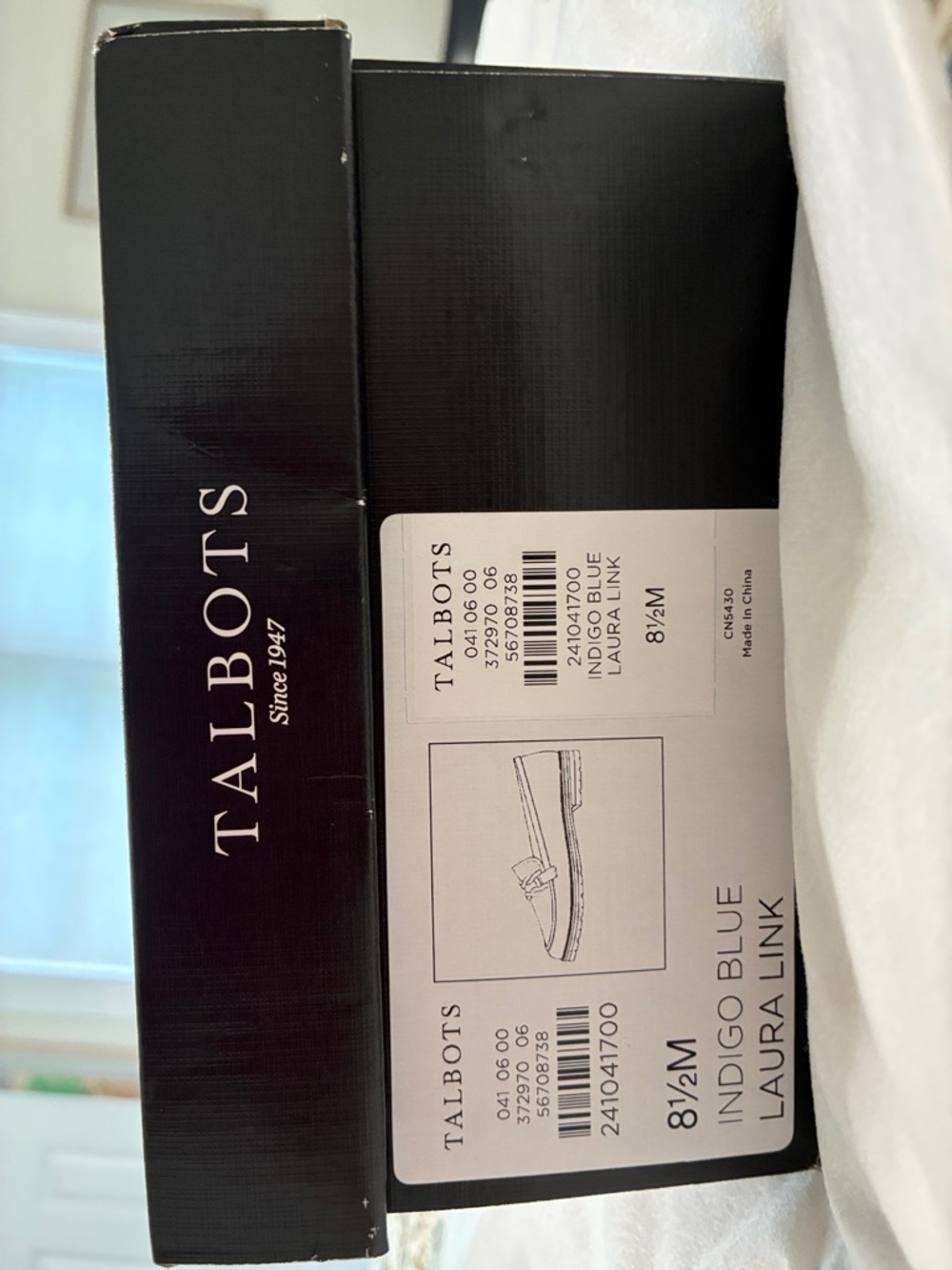 Talbots Indigo Blue Laura Link Loafers